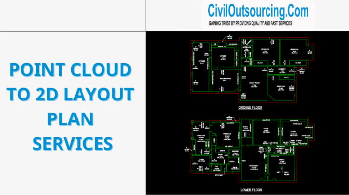 point cloud to 2d layout plan sercive